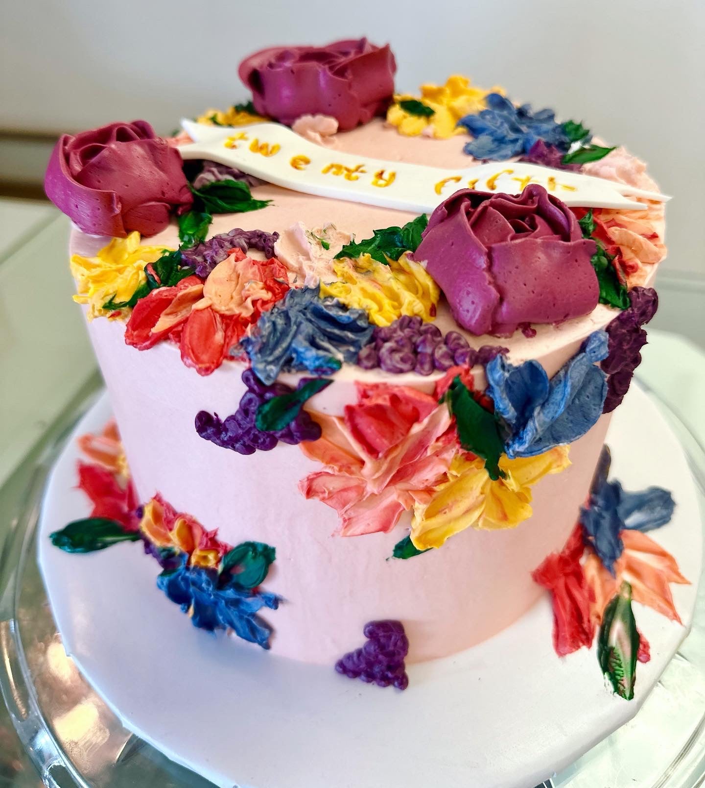 Painted Buttercream Flowers