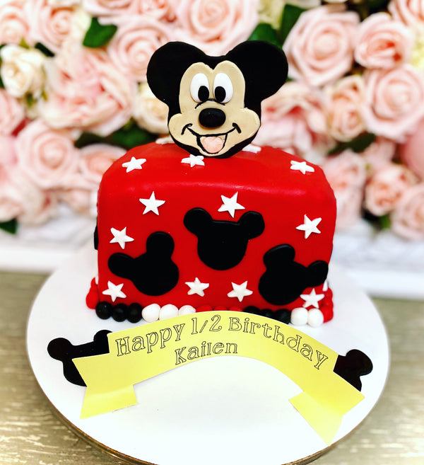 Mickey Mouse 1/2 Cake